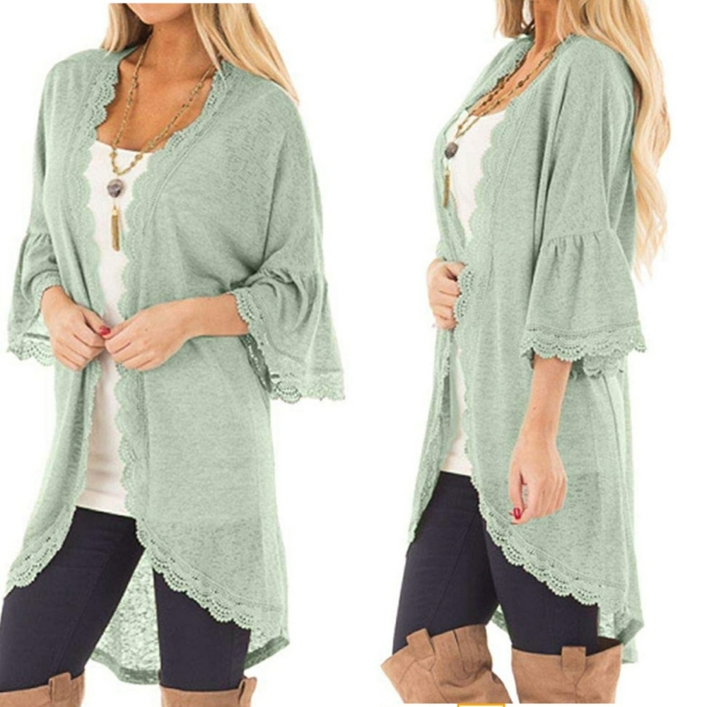 NWOT Mint Green Kimono Top